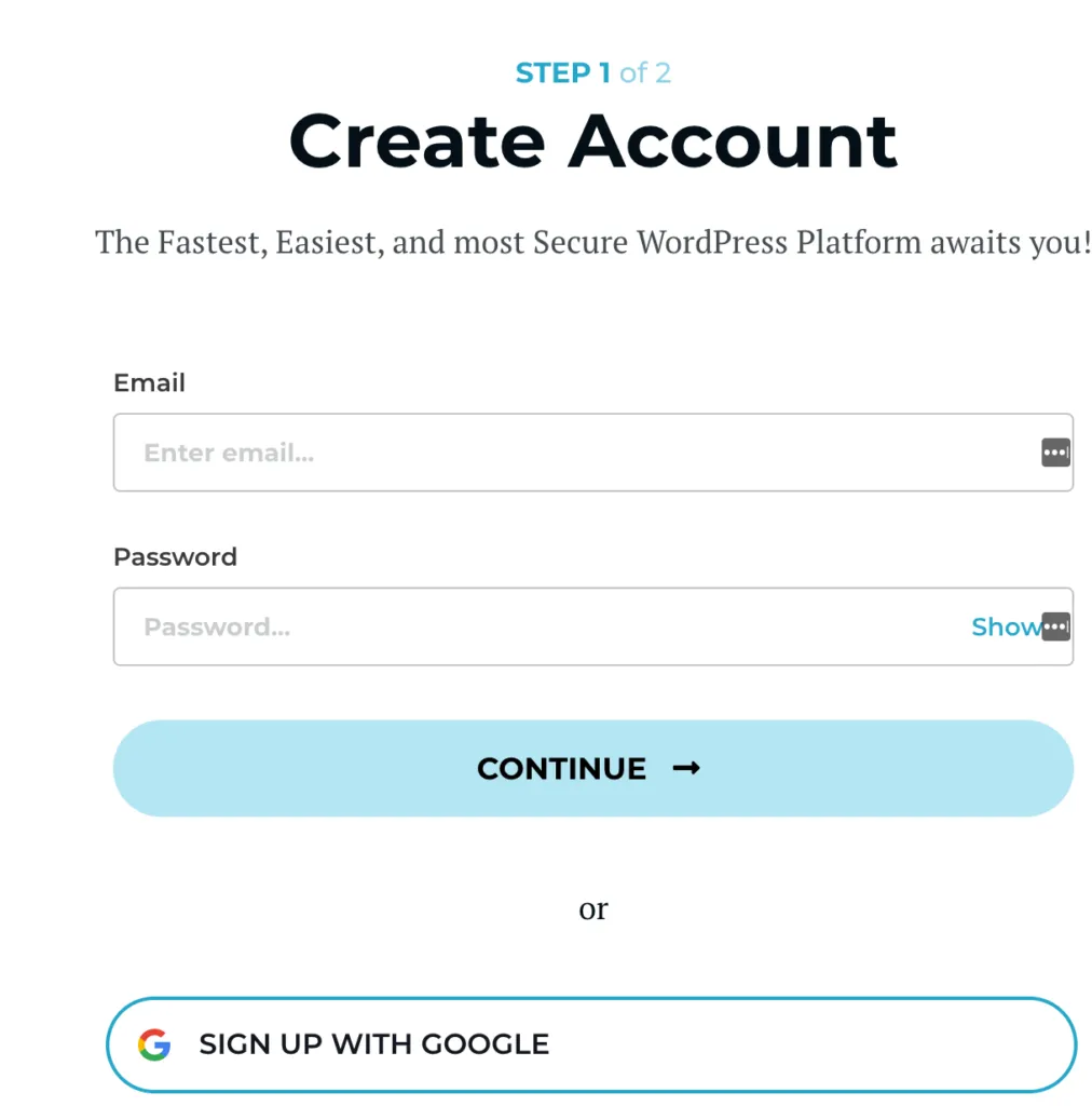 create account