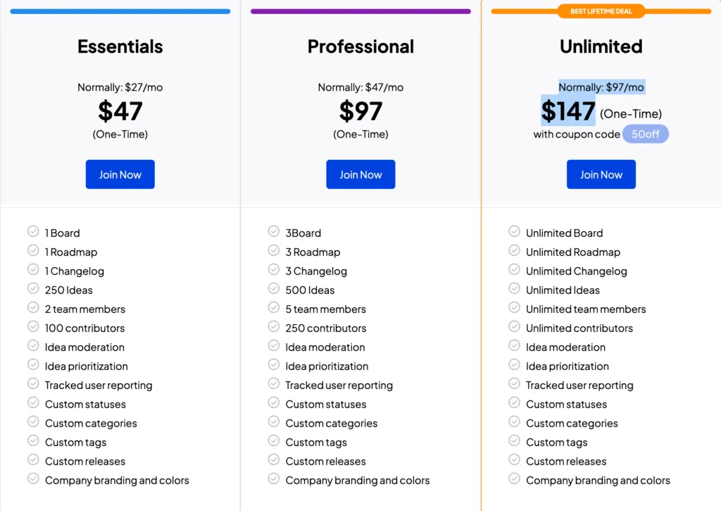 IdeaPlan lifetime deal