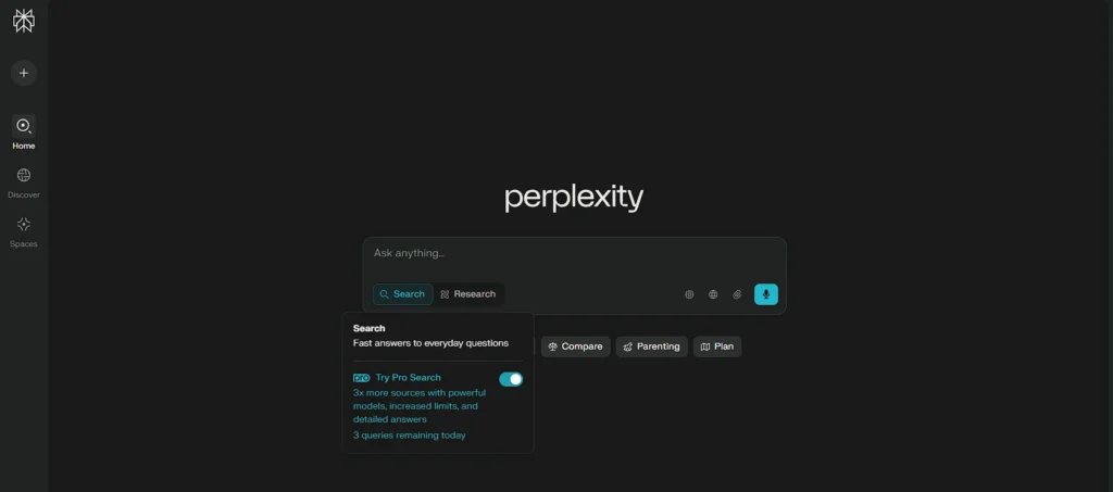 Perplexity-search-option