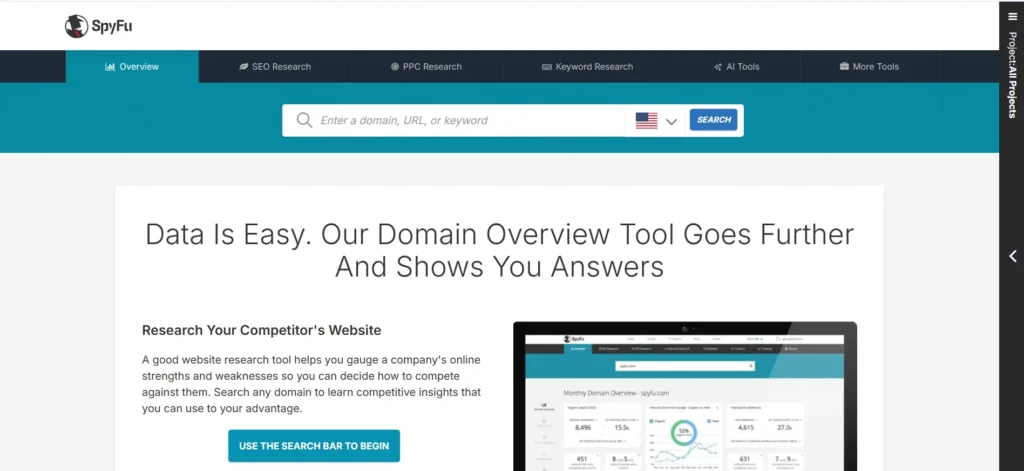 spyfu seo tool which is Semrush alternatives open sources