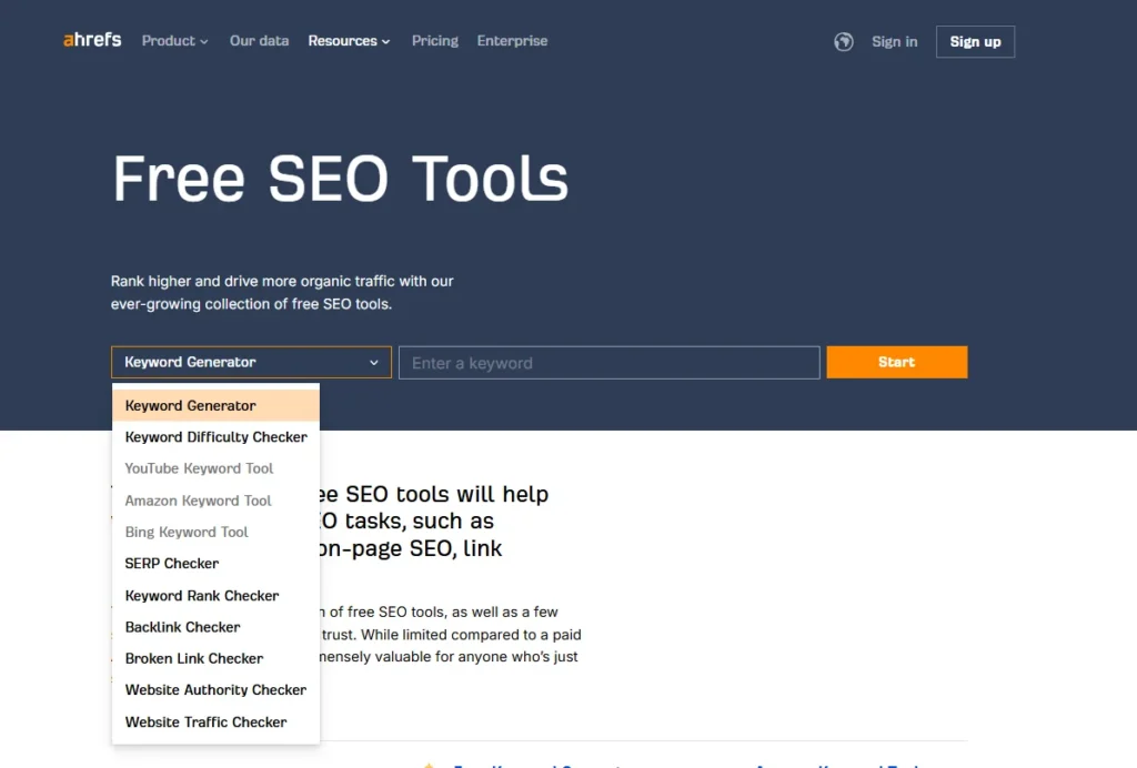Ahrefs Free Tools