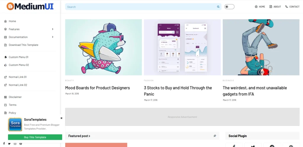 Medium UI