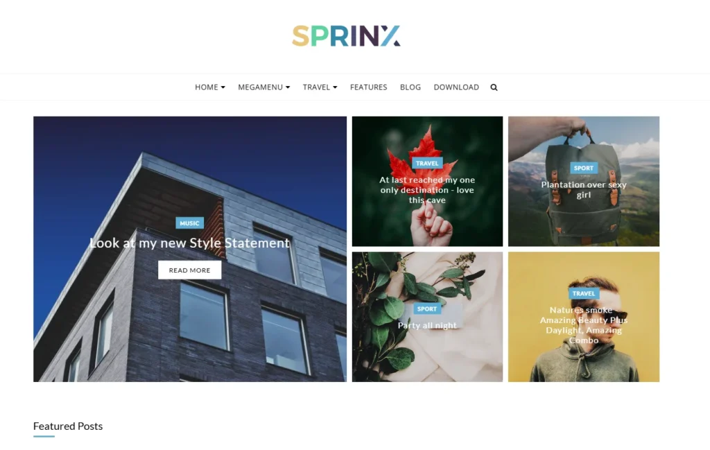 Sprinx Blogger Template