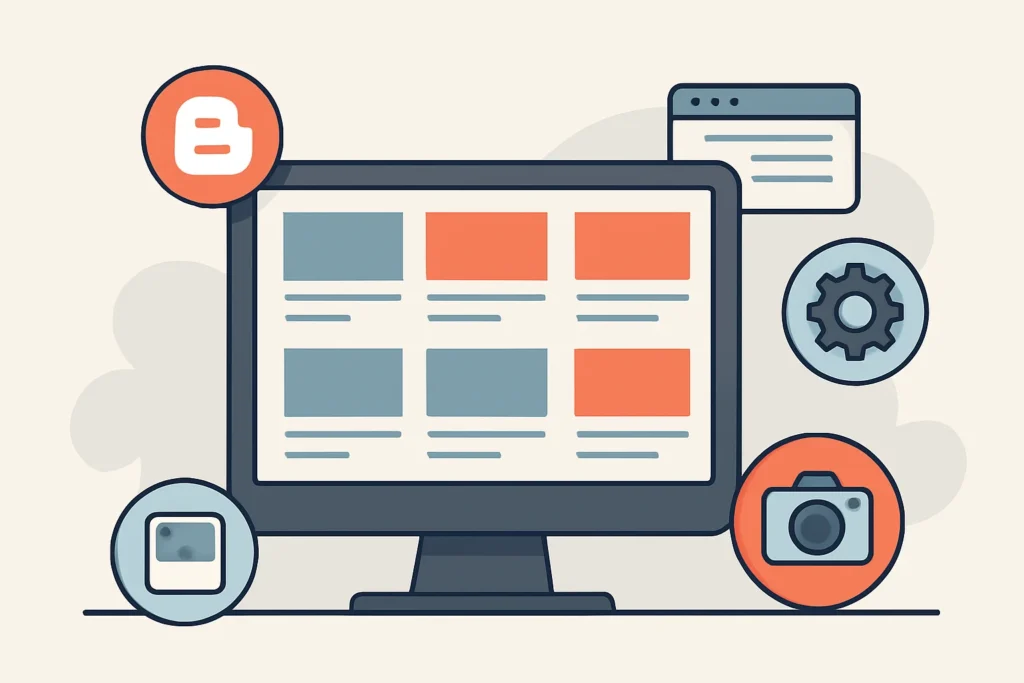 Free blogger templates grid style