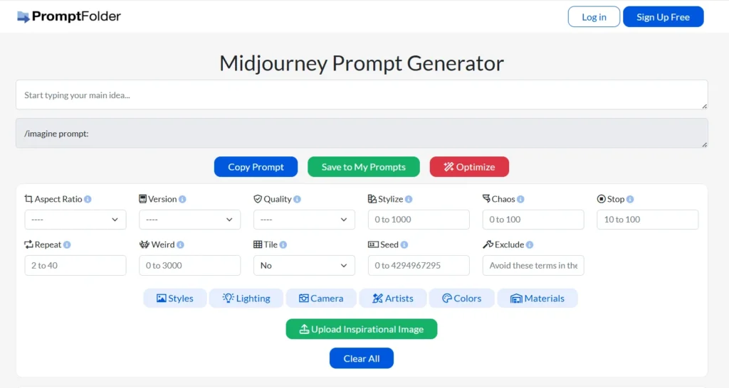 Midjourney Prompts Generator