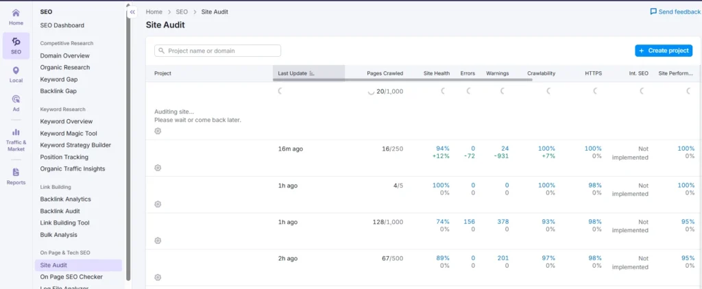 Site Audit & Technical SEO
