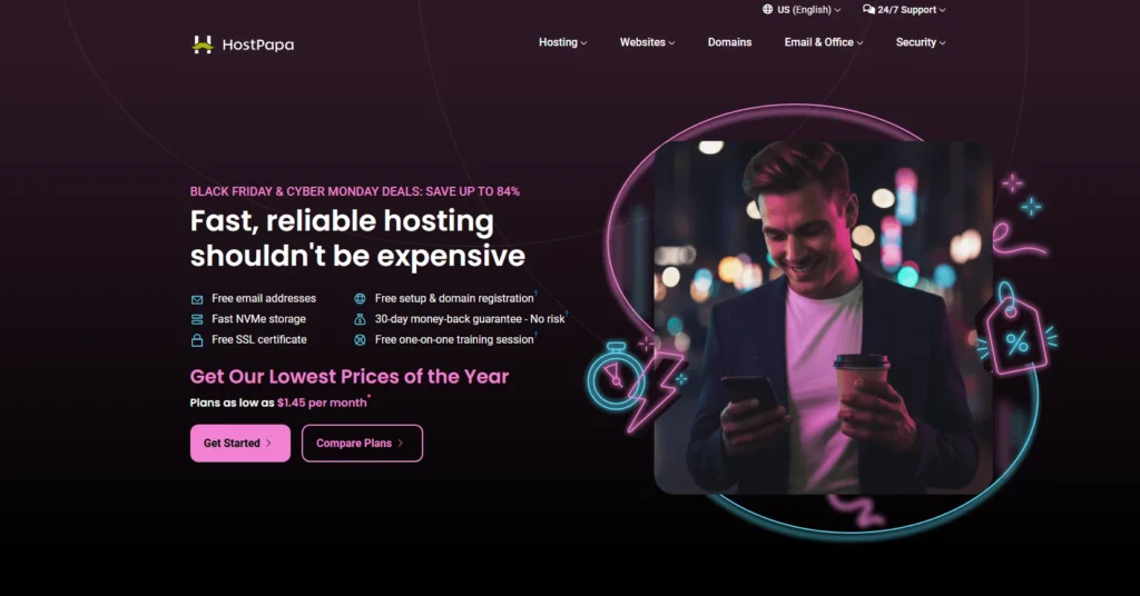 step1 to Grab HostPapa Black Friday 2025 Deal