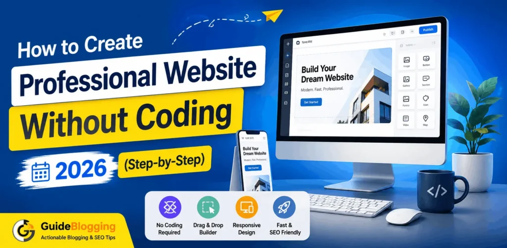 How to Create Professional Website Without Coding in 2026 (Step-by-Step)