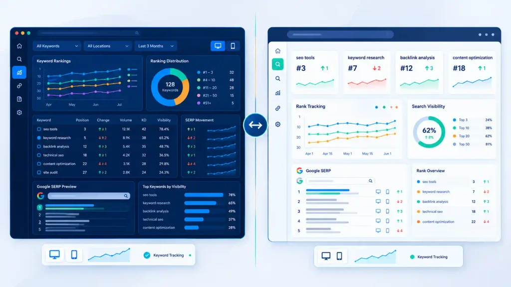 Ahrefs vs Mangools  Rank Tracking Comparison