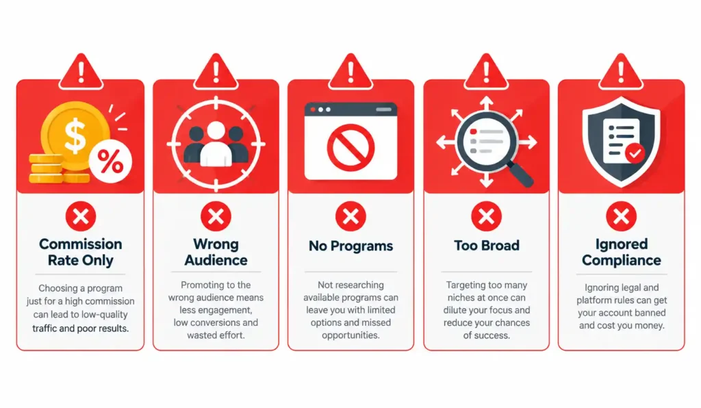 Common Mistakes When Choosing an Affiliate Marketing Niche