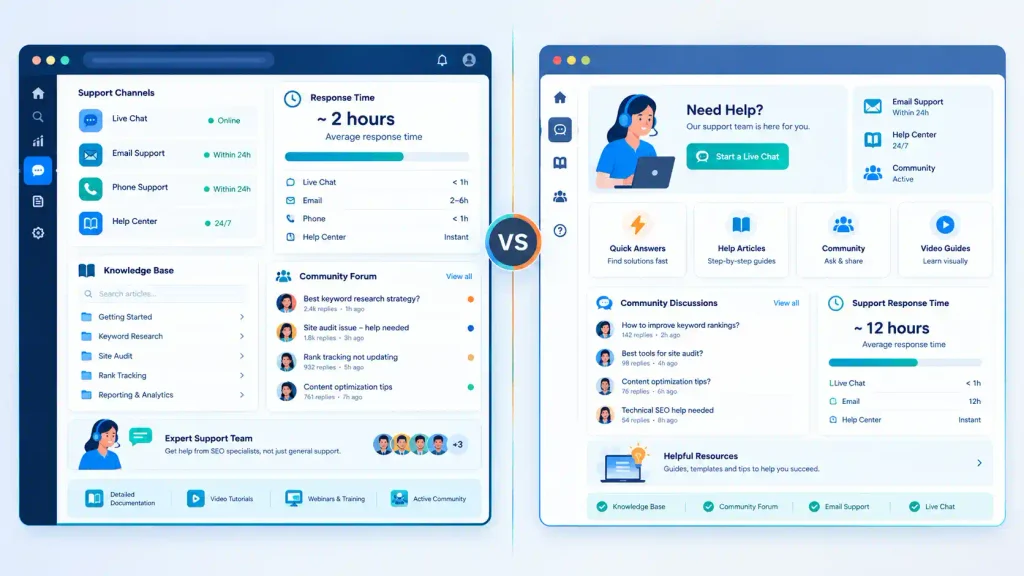 Customer Support and Community Comparison