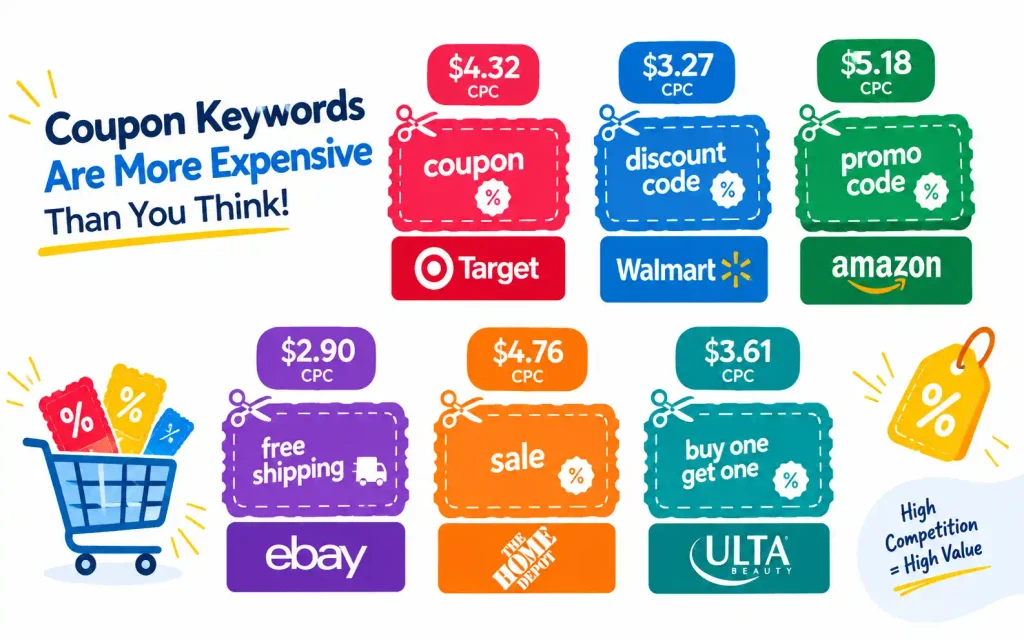 Discounts and Coupons ppc keywords
