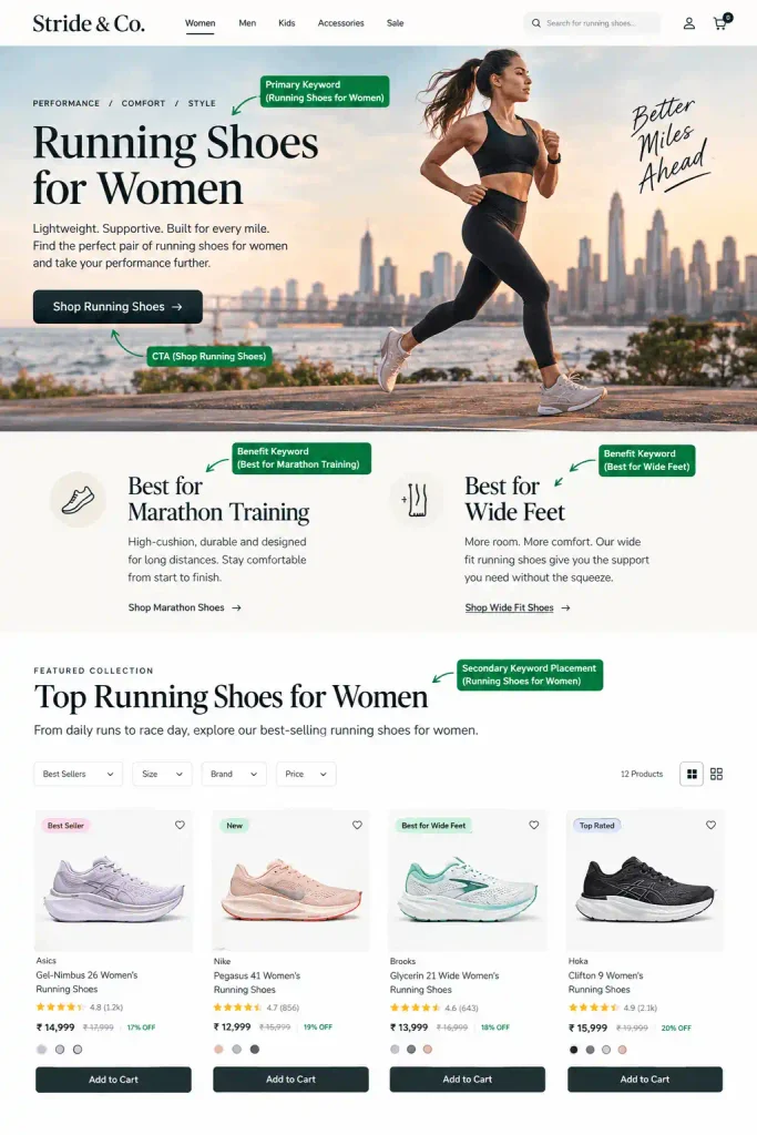 E-commerce Category Page SEO Copywriting Example
