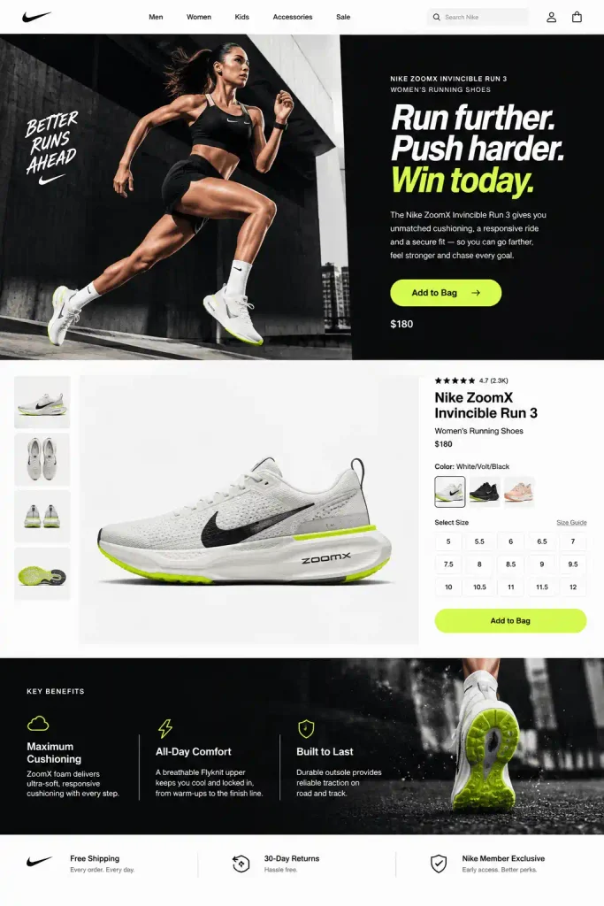 Nike SEO Copywriting Example