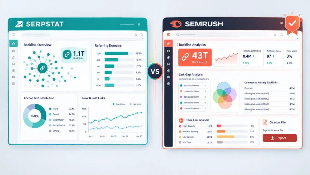 Serpstat vs Semrush Backlink Analysis
